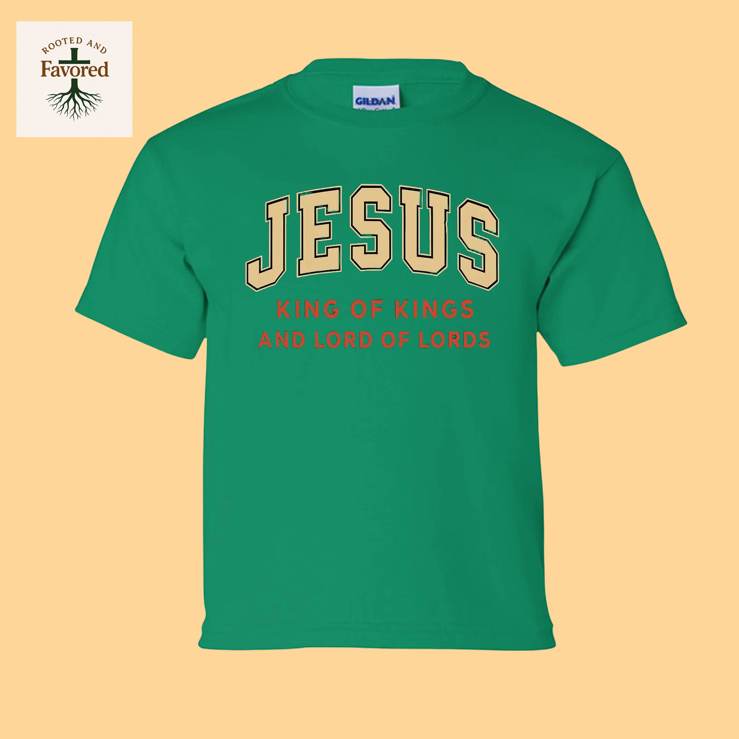 Boy's Youth Ultra Cotton T-Shirt "Jesus King Of Kings And Lord Of Lords"