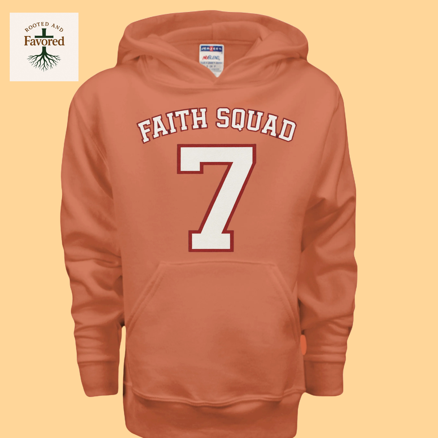 Boys Jerzees Youth NuBlend Pullover Hoodie "Faith Squad"