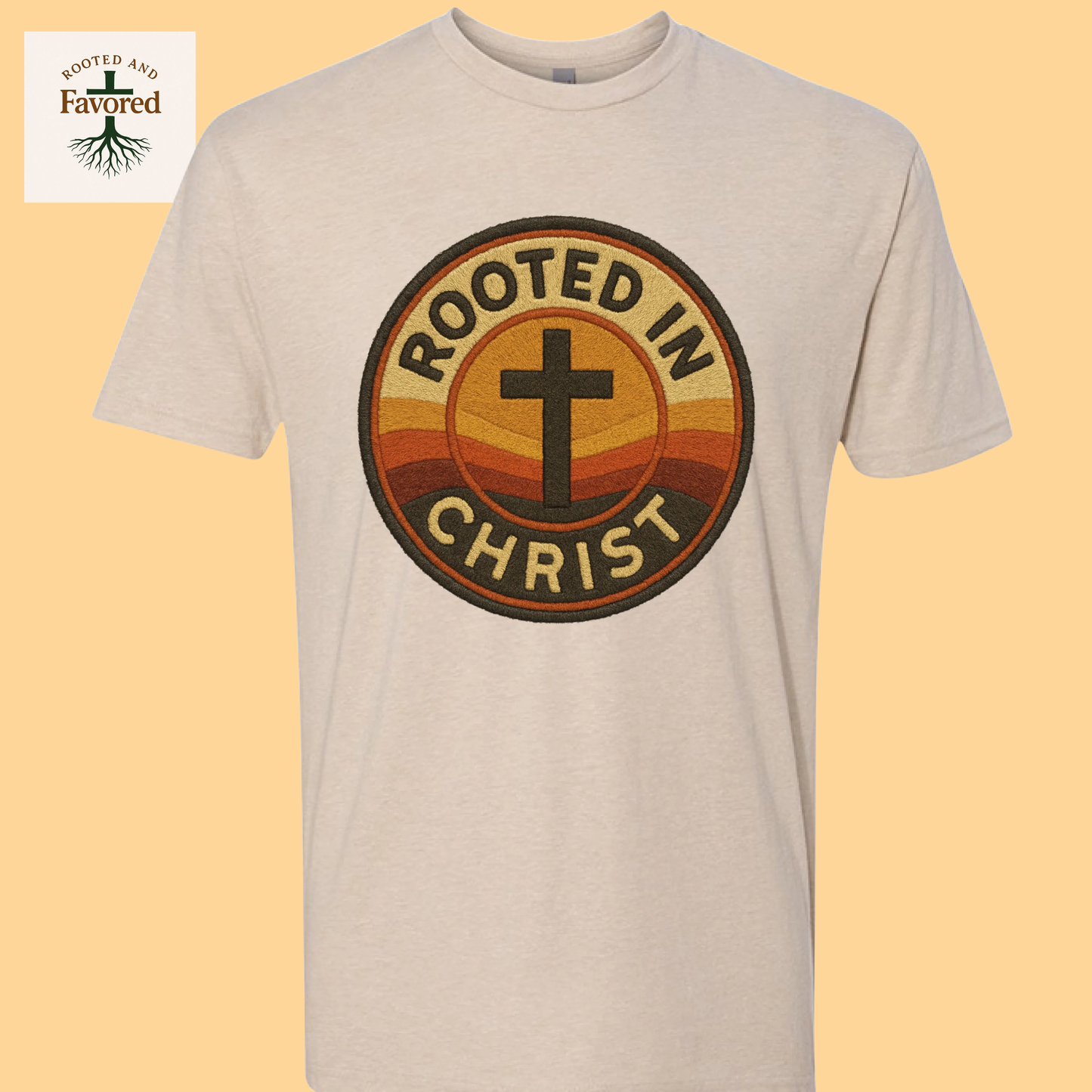 Mens Next Level Apparel T-shirt "Rooted In Christ"