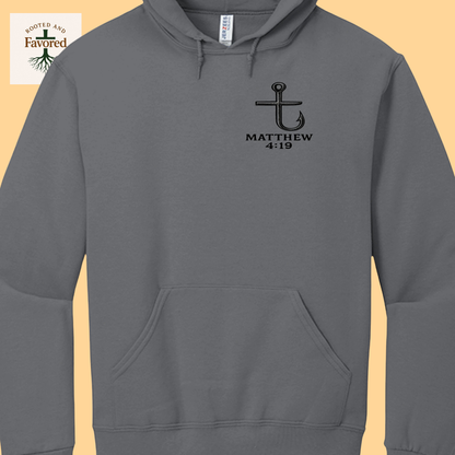 Men's Jerzees NuBlend Fleece Hoodie "Matthew 4:19"