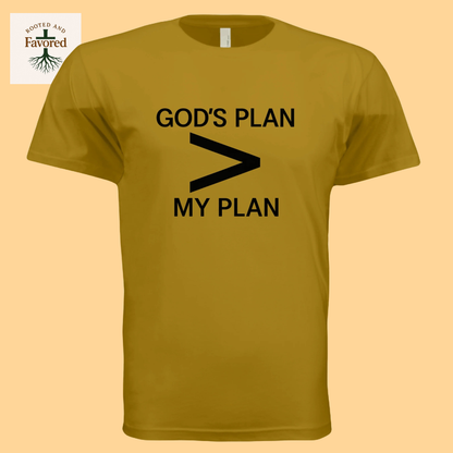 Men's Next Level Apparel Cotton T-Shirt "God's Plan > My Plan"