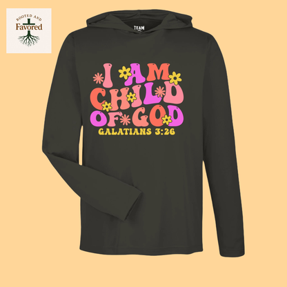 Girls Youth Zone Performance Hoodie "I Am A Child Of God"