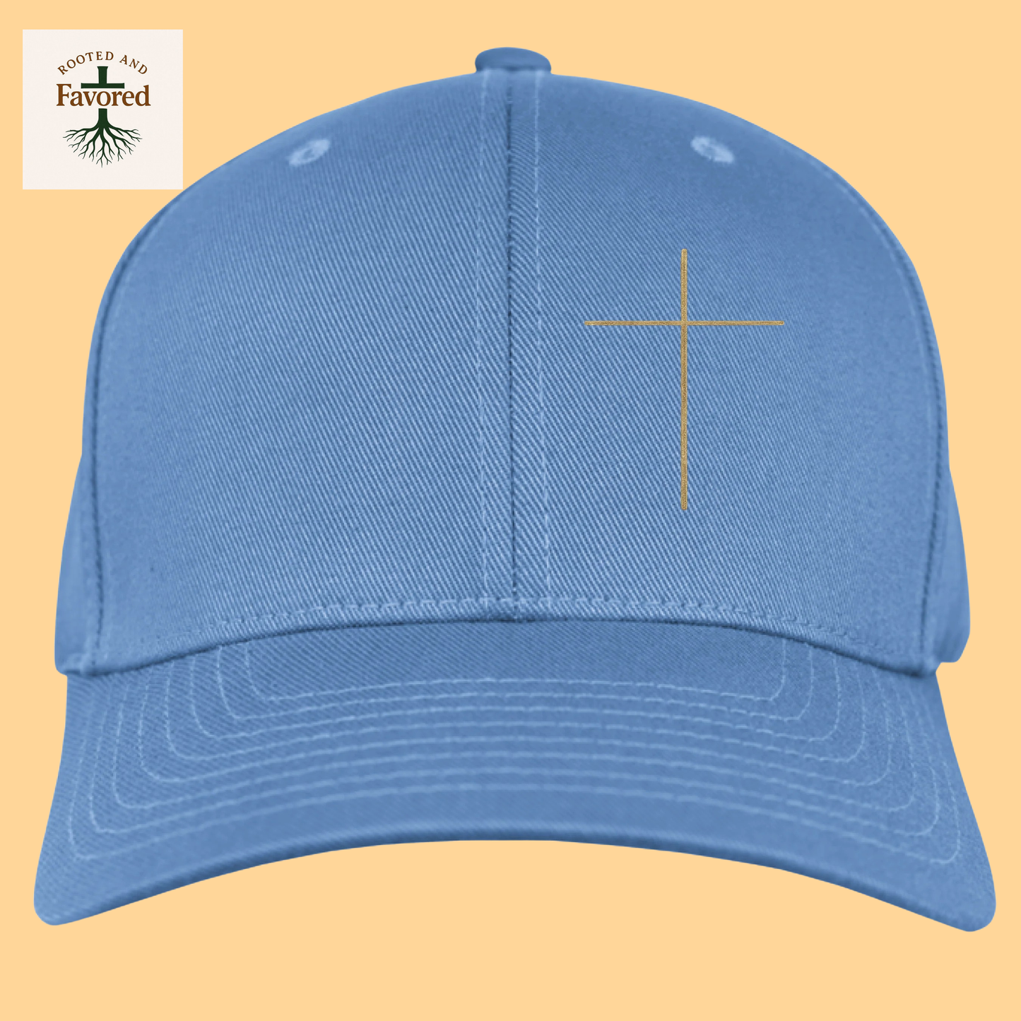 Men's Yupoong Wooly 6-Panel Cap with Cross