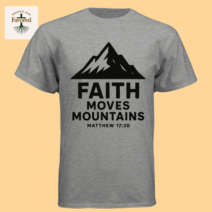 Mens Next Level Apparel T-shirt "Faith Moves Mountains"