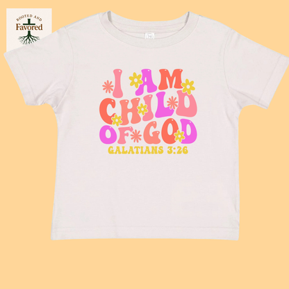 Rabbit Skins Toddler Fine Jersey T-Shirt "I AM A Child Of God"