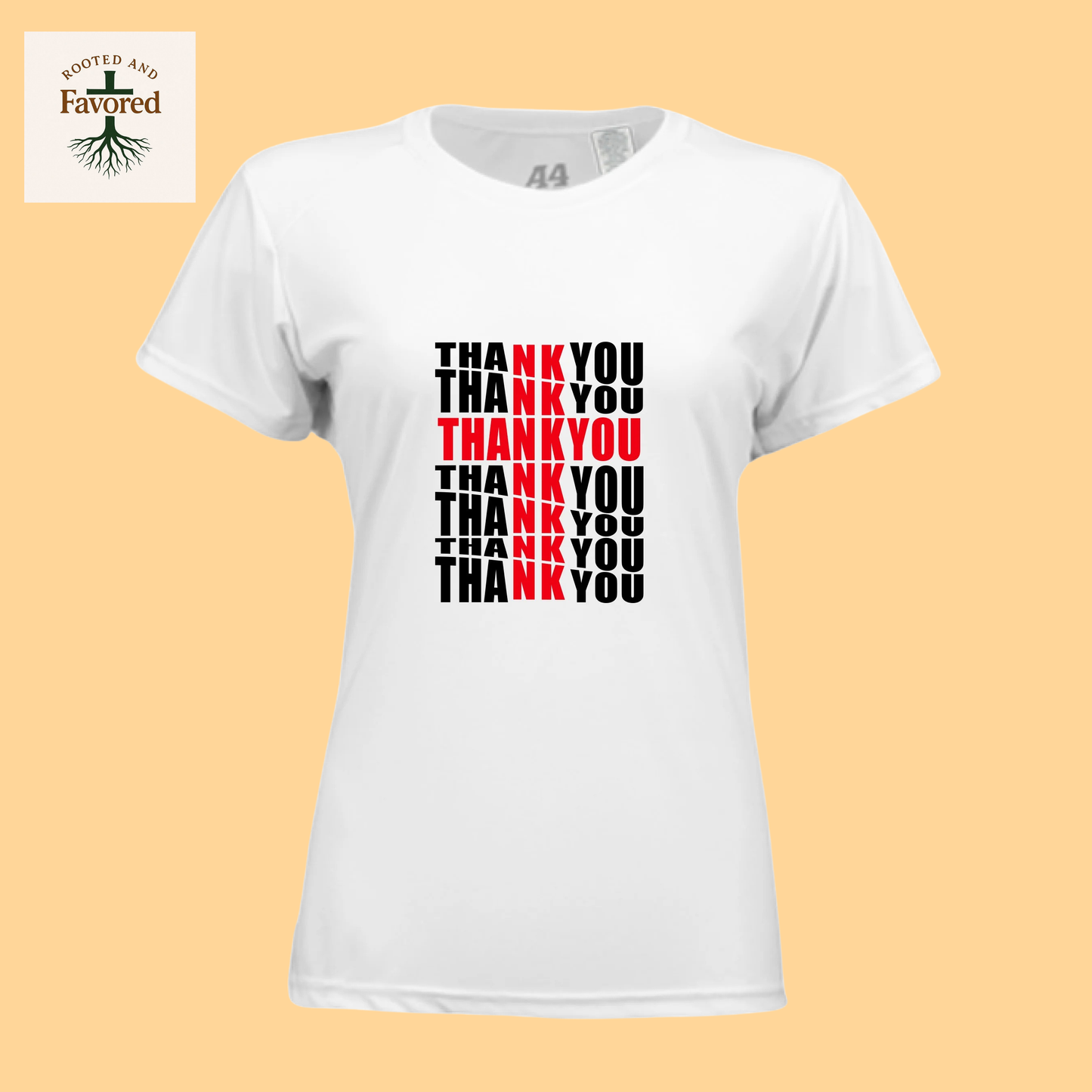 Women's Short Sleeve Cooling Performance Crew Tee "Thank You"