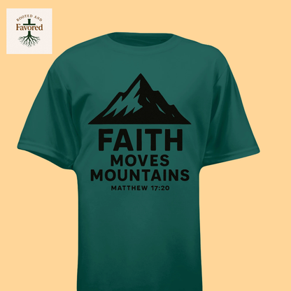 Boys A4 Youth Performance Cooling T-shirt "Faith Moves Mountains"