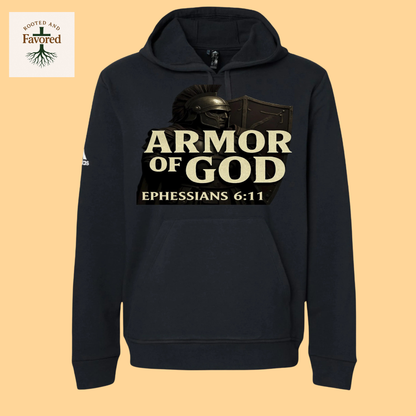 Men Adidas Fleece Hoodie "Armor of God"