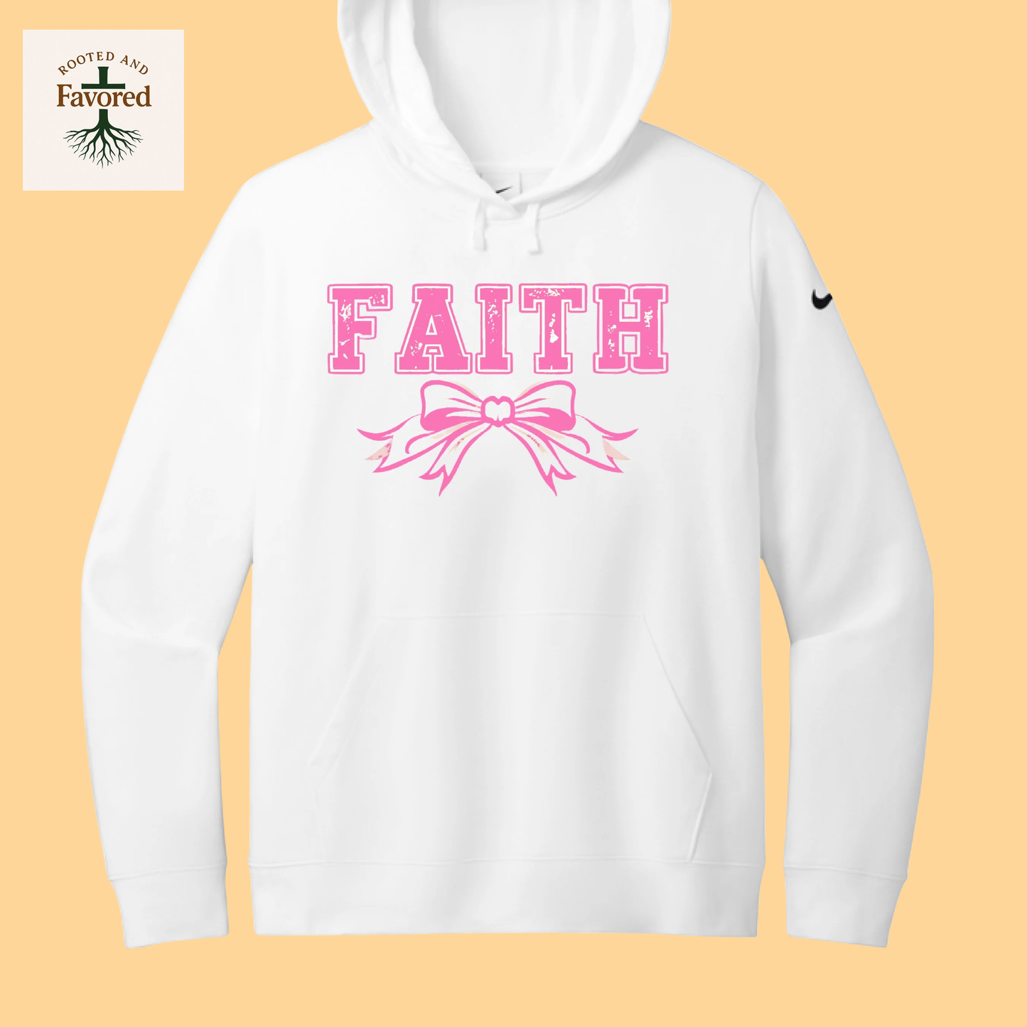 Ladies Nike Fleece Pullover Hoodie "Faith"