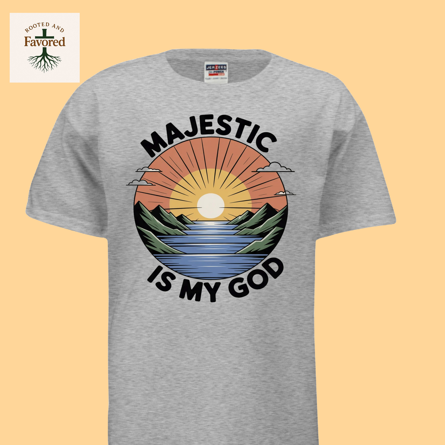 Boys Jerzees Dr-Power Active T-Shirt "Majestic is my God"