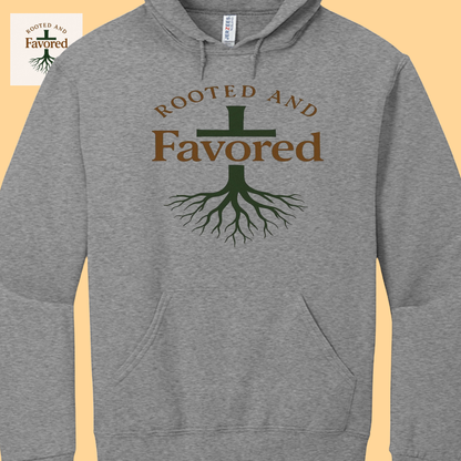 Men's Jerzees NuBlend Fleece Pullover Hoodie "Rooted and Favored"