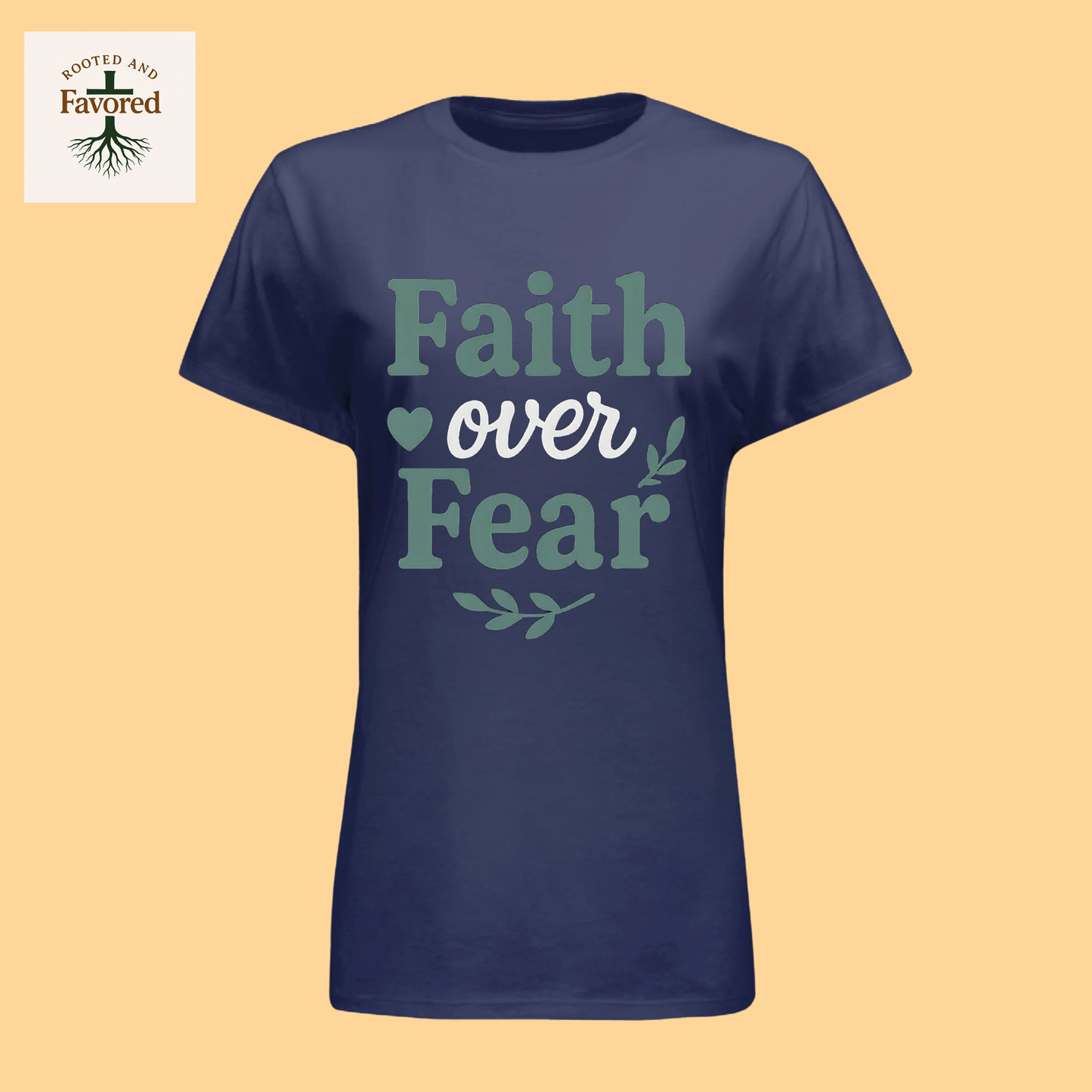 Women's Hanes Ringspun Cotton T-shirt "Faith Over Fear"