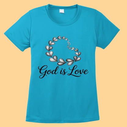 Women's Sport-Tek Competitor T-Shirt "God Is Love"