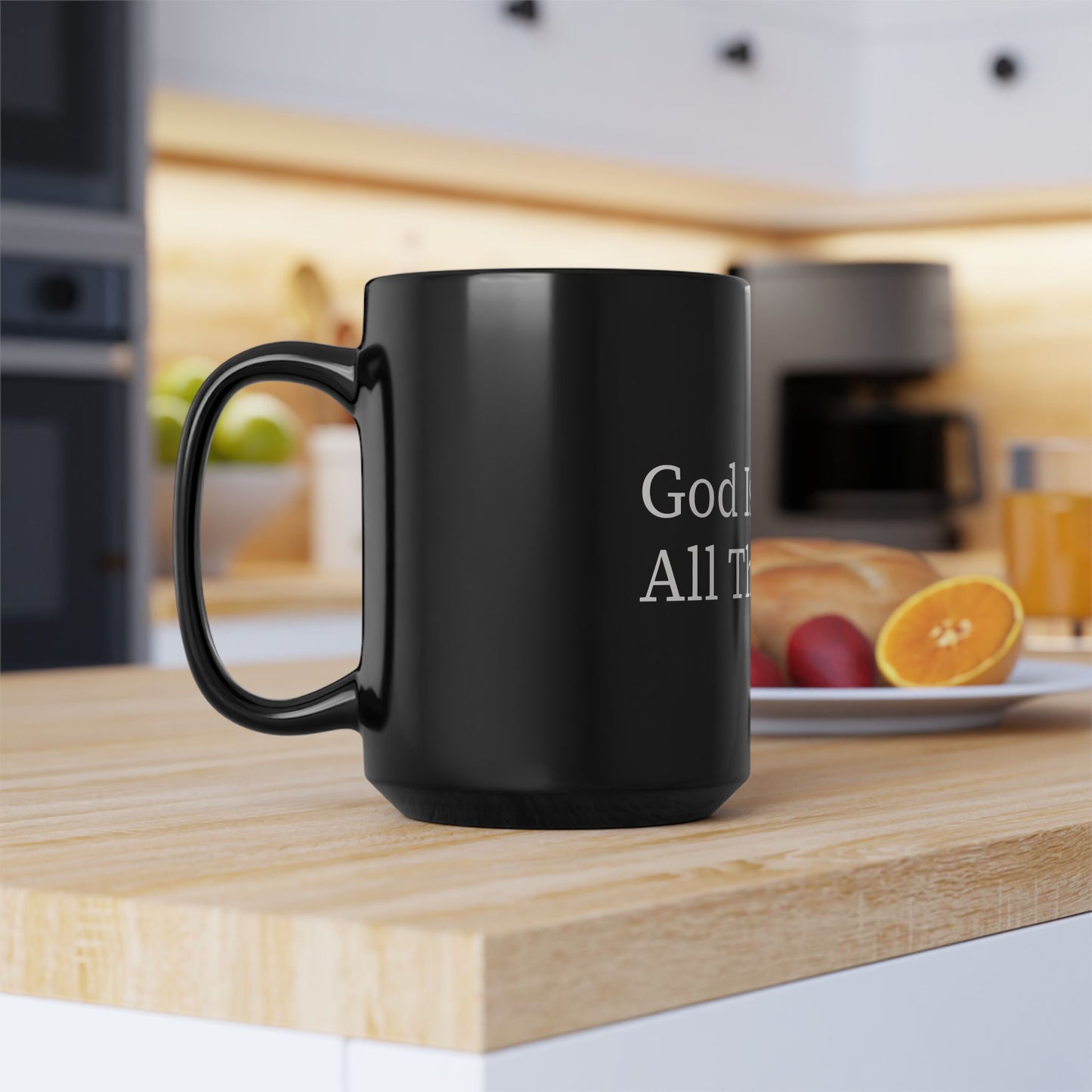 Inspirational Black Coffee Mug - God Is Good All The Time, Gift for Christians, Tea Mug, Motivational Drinkware, Religious Decor