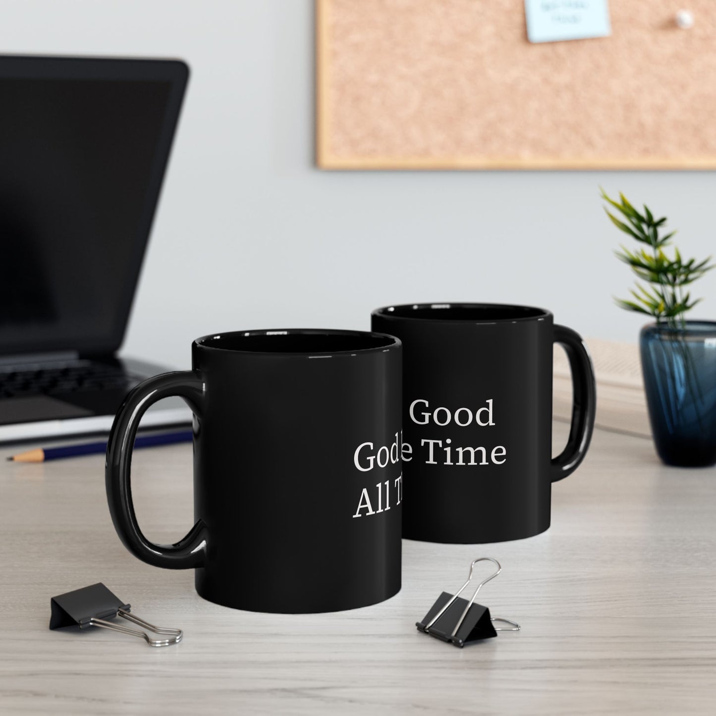 Inspirational Black Coffee Mug - God Is Good All The Time, Gift for Christians, Tea Mug, Motivational Drinkware, Religious Decor