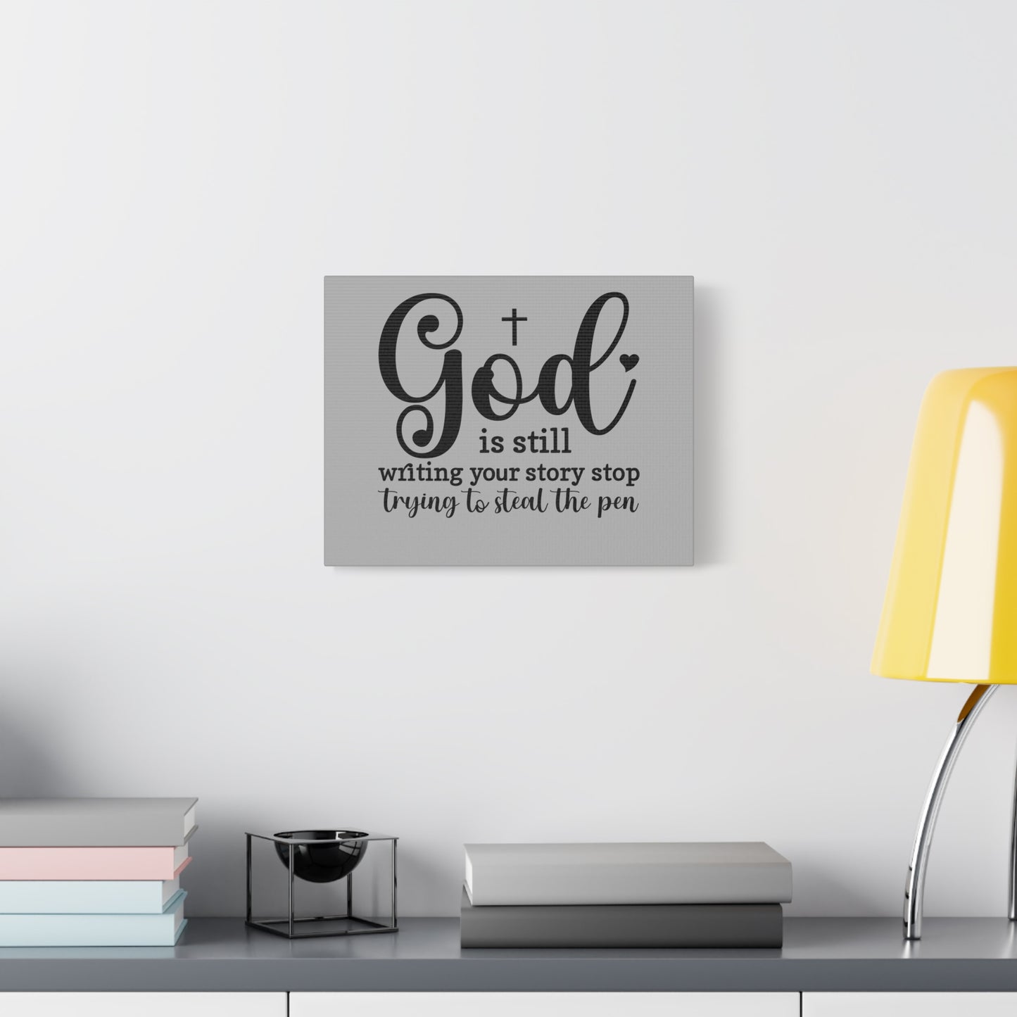 Inspirational Canvas Print - God is still writing your story, Motivational Wall Art, Home Decor, Gifts for Faith, Christian Decor
