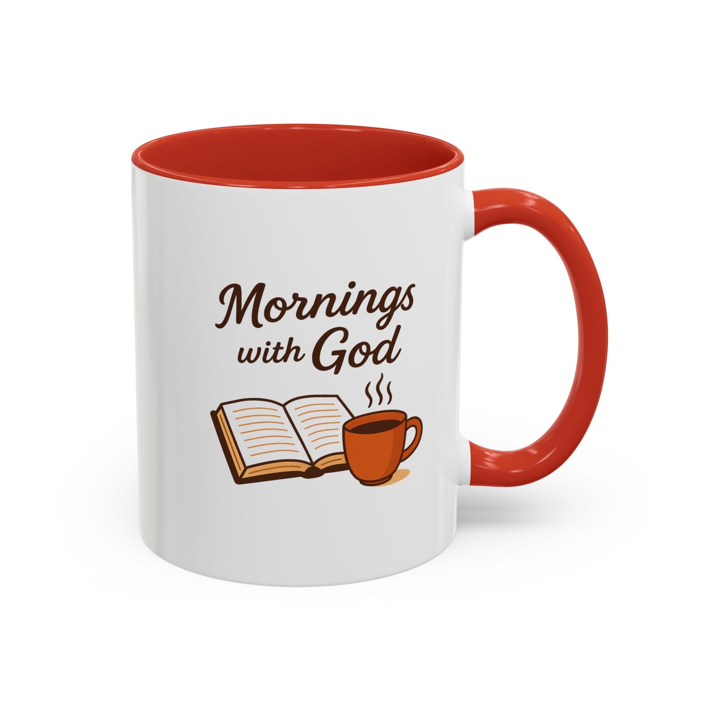 Inspirational Coffee Mug, Mornings with God, Faith-Based Gift, Daily Motivation, Spiritual Tea Cup, Coffee Lover's Present, Christian Gift