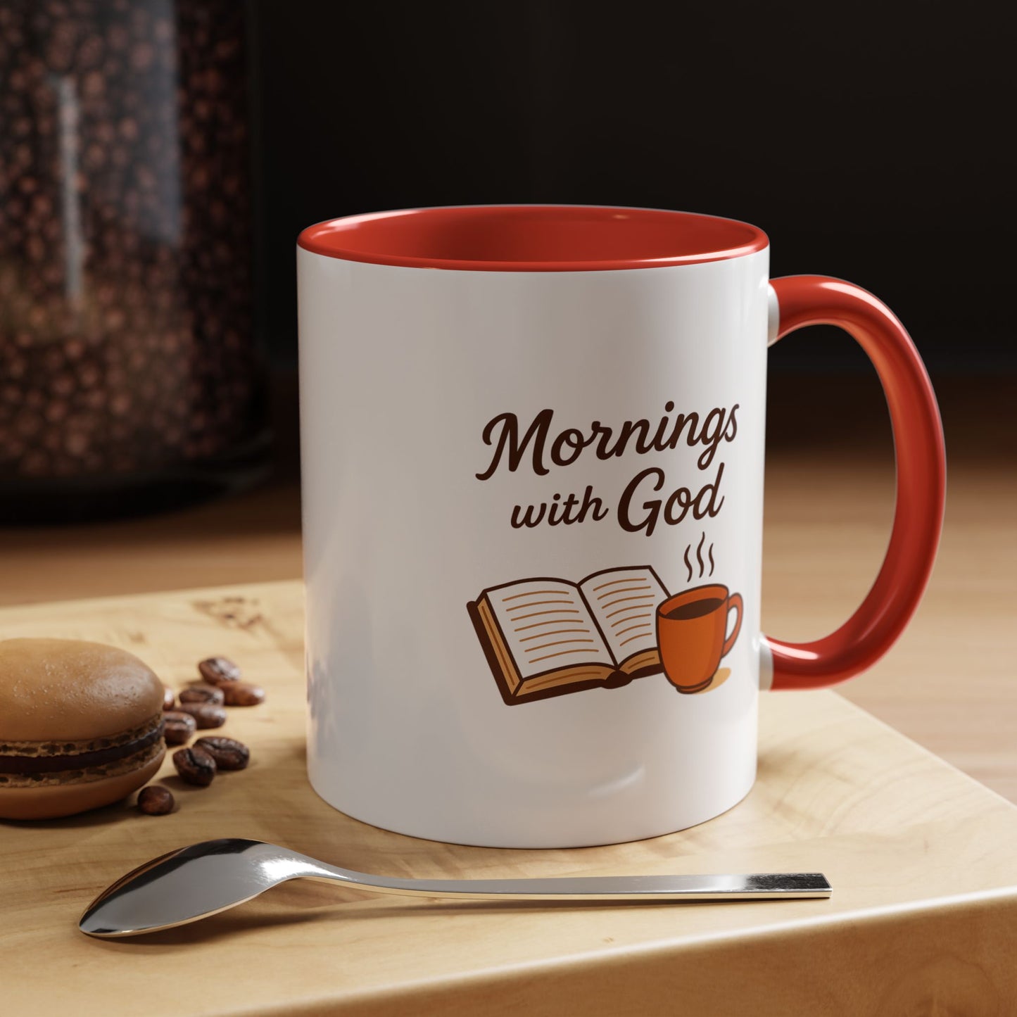 Inspirational Coffee Mug, Mornings with God, Faith-Based Gift, Daily Motivation, Spiritual Tea Cup, Coffee Lover's Present, Christian Gift