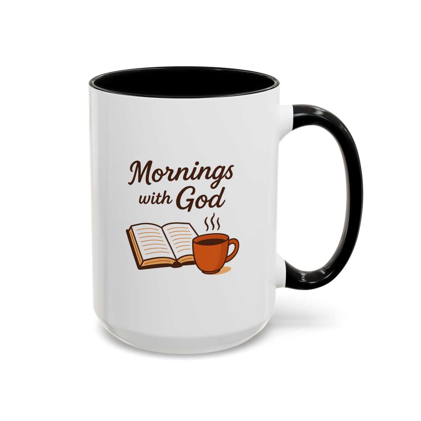 Inspirational Coffee Mug, Mornings with God, Faith-Based Gift, Daily Motivation, Spiritual Tea Cup, Coffee Lover's Present, Christian Gift