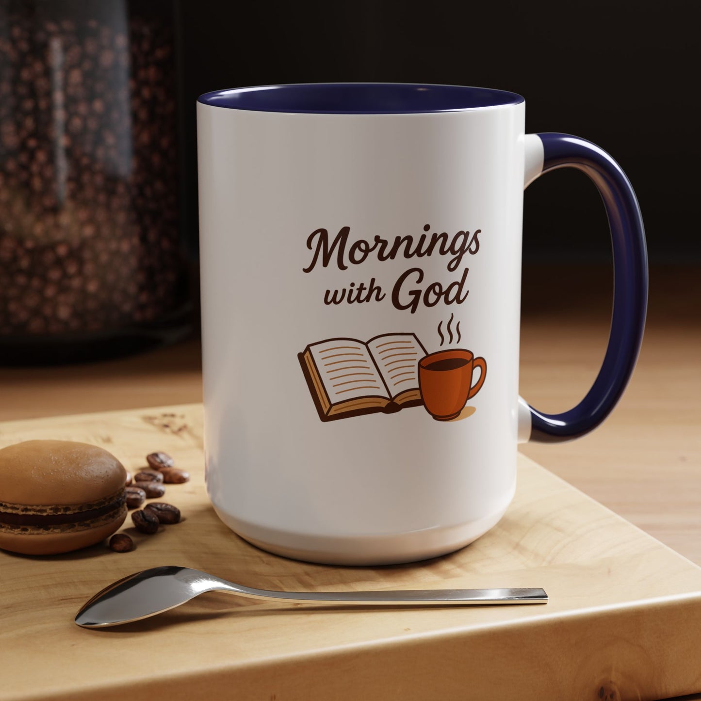 Inspirational Coffee Mug, Mornings with God, Faith-Based Gift, Daily Motivation, Spiritual Tea Cup, Coffee Lover's Present, Christian Gift