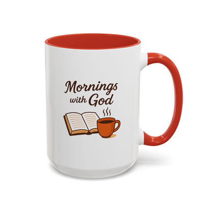 Inspirational Coffee Mug, Mornings with God, Faith-Based Gift, Daily Motivation, Spiritual Tea Cup, Coffee Lover's Present, Christian Gift