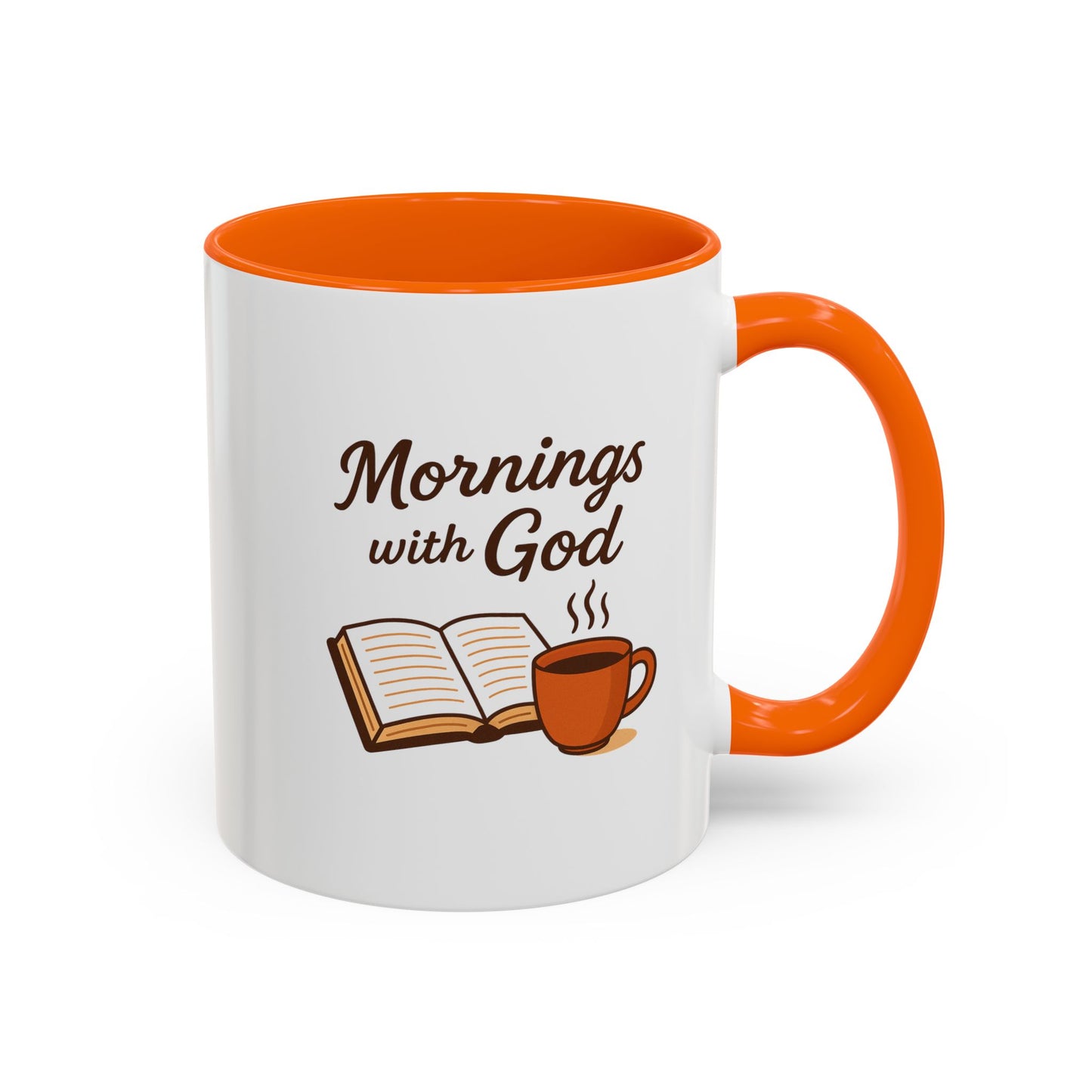 Inspirational Coffee Mug, Mornings with God, Faith-Based Gift, Daily Motivation, Spiritual Tea Cup, Coffee Lover's Present, Christian Gift