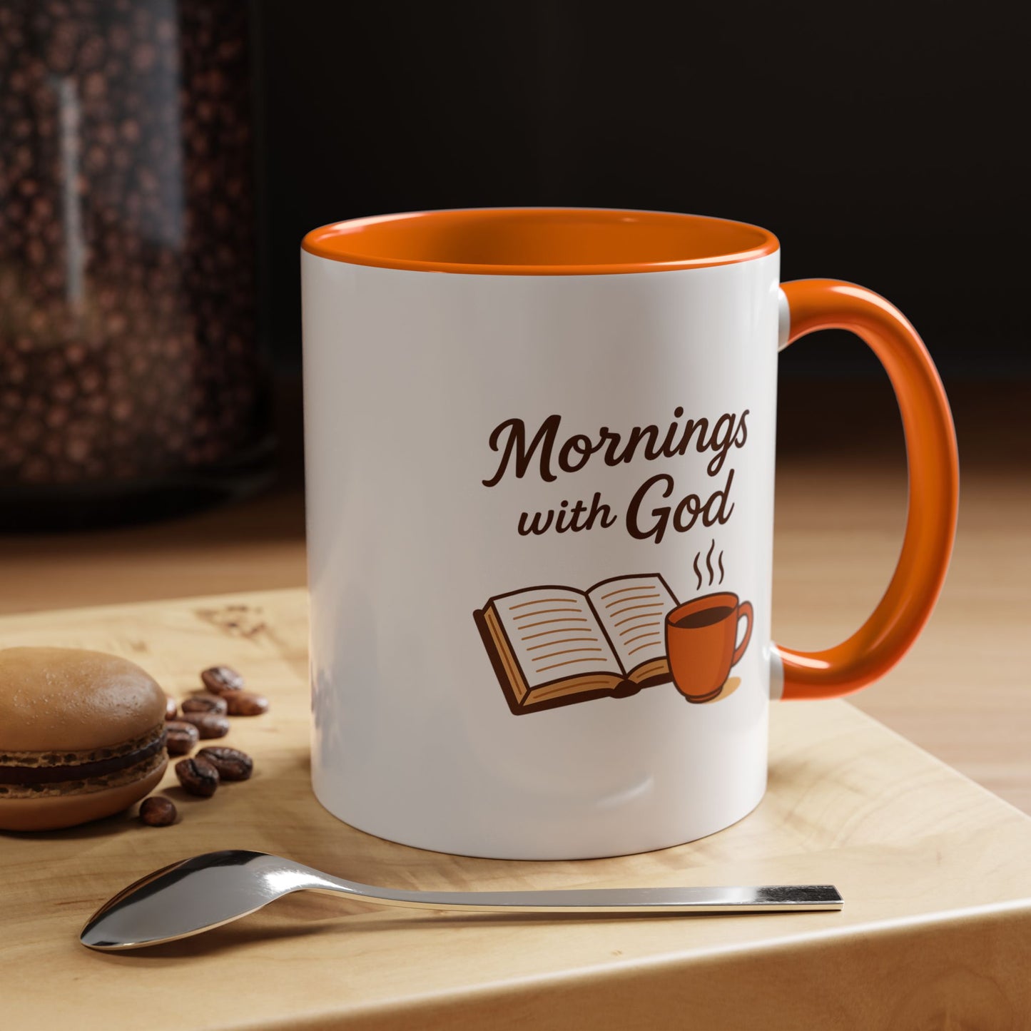 Inspirational Coffee Mug, Mornings with God, Faith-Based Gift, Daily Motivation, Spiritual Tea Cup, Coffee Lover's Present, Christian Gift