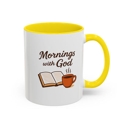 Inspirational Coffee Mug, Mornings with God, Faith-Based Gift, Daily Motivation, Spiritual Tea Cup, Coffee Lover's Present, Christian Gift