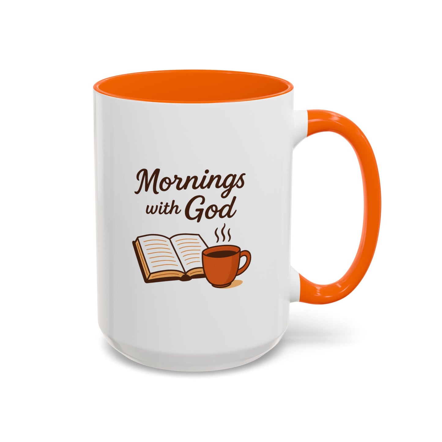 Inspirational Coffee Mug, Mornings with God, Faith-Based Gift, Daily Motivation, Spiritual Tea Cup, Coffee Lover's Present, Christian Gift