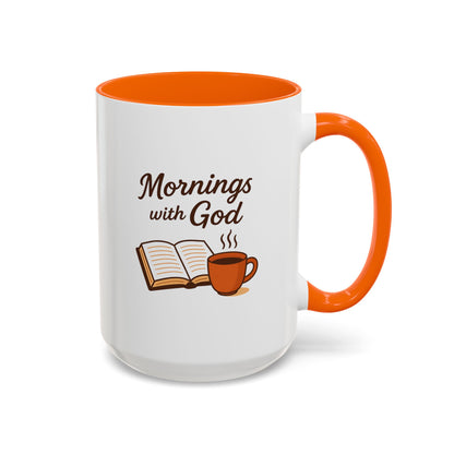 Inspirational Coffee Mug, Mornings with God, Faith-Based Gift, Daily Motivation, Spiritual Tea Cup, Coffee Lover's Present, Christian Gift