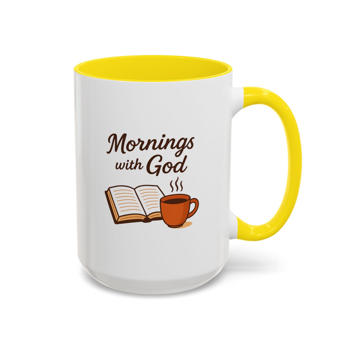 Inspirational Coffee Mug, Mornings with God, Faith-Based Gift, Daily Motivation, Spiritual Tea Cup, Coffee Lover's Present, Christian Gift
