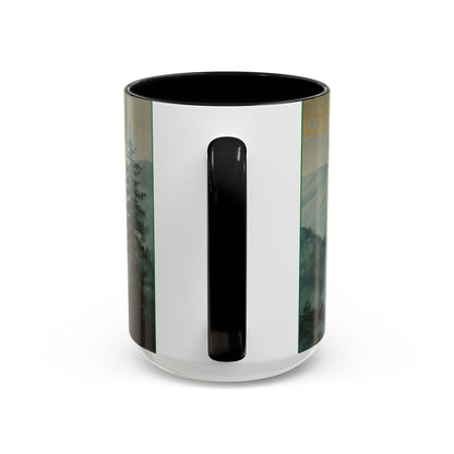 Inspirational Mountain Coffee Mug with 'Faith Can Move Mountains'