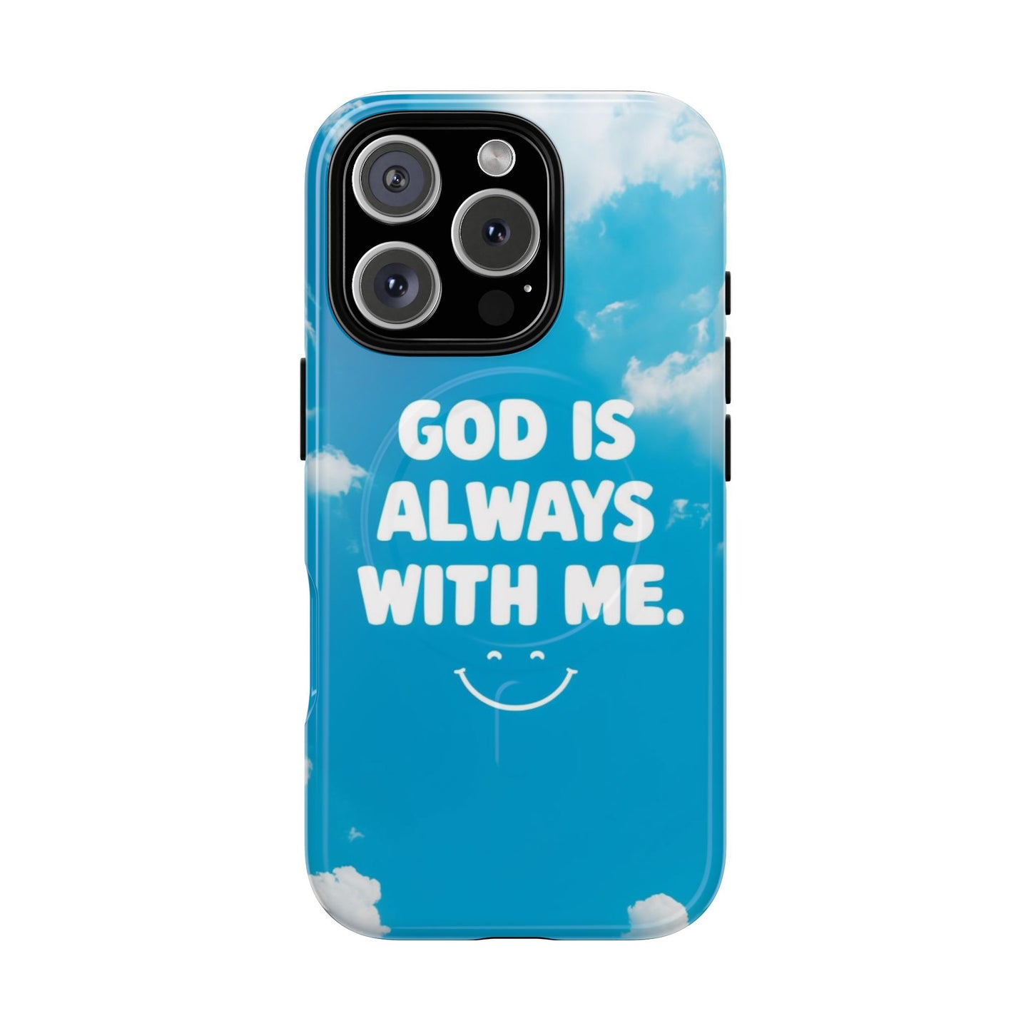 Inspirational Phone Case, God Is Always With Me, Tough Magnetic Cases, Birthday Gift, Spiritual Decor, Everyday Essentials