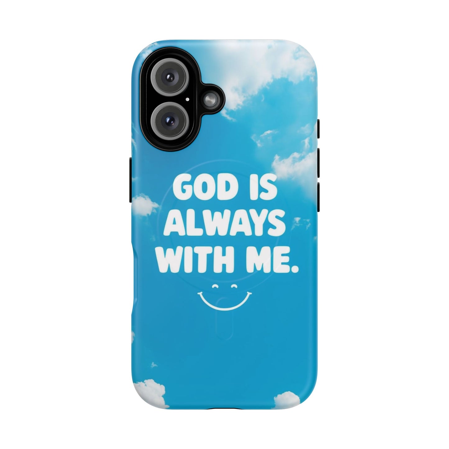Inspirational Phone Case, God Is Always With Me, Tough Magnetic Cases, Birthday Gift, Spiritual Decor, Everyday Essentials