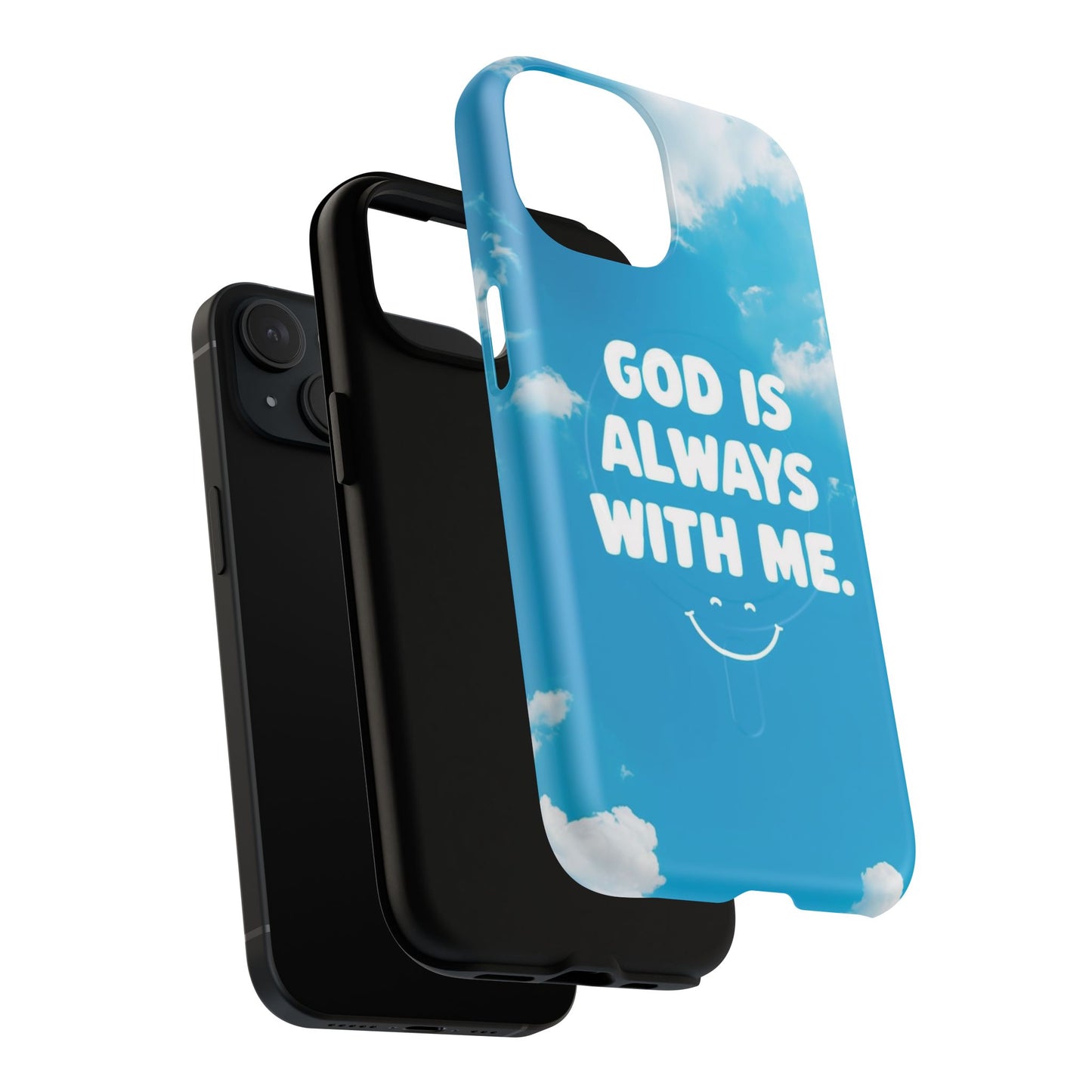 Inspirational Phone Case, God Is Always With Me, Tough Magnetic Cases, Birthday Gift, Spiritual Decor, Everyday Essentials
