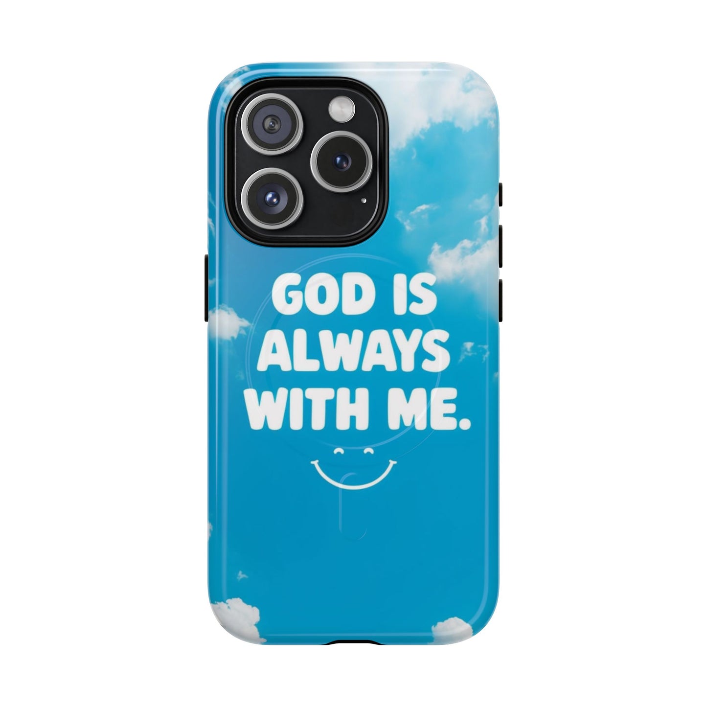 Inspirational Phone Case, God Is Always With Me, Tough Magnetic Cases, Birthday Gift, Spiritual Decor, Everyday Essentials