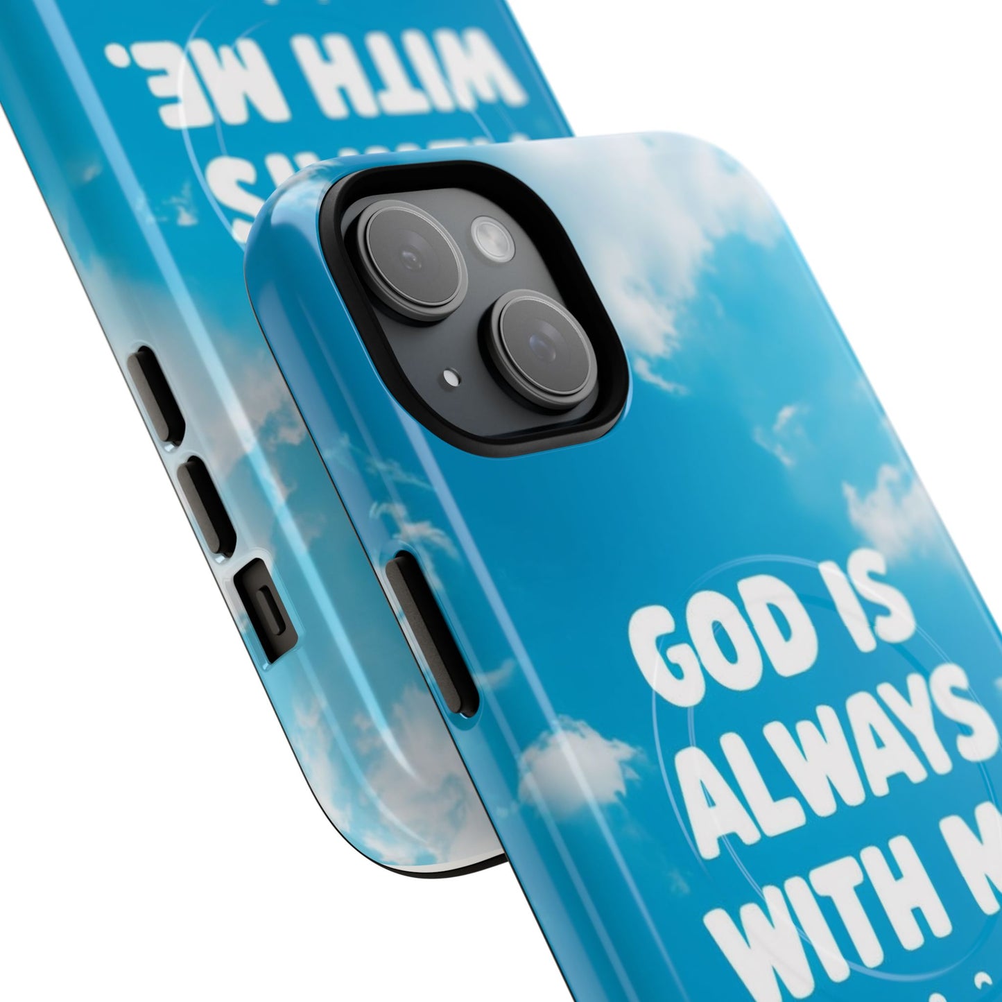 Inspirational Phone Case, God Is Always With Me, Tough Magnetic Cases, Birthday Gift, Spiritual Decor, Everyday Essentials