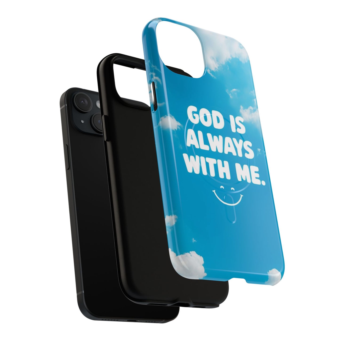 Inspirational Phone Case, God Is Always With Me, Tough Magnetic Cases, Birthday Gift, Spiritual Decor, Everyday Essentials