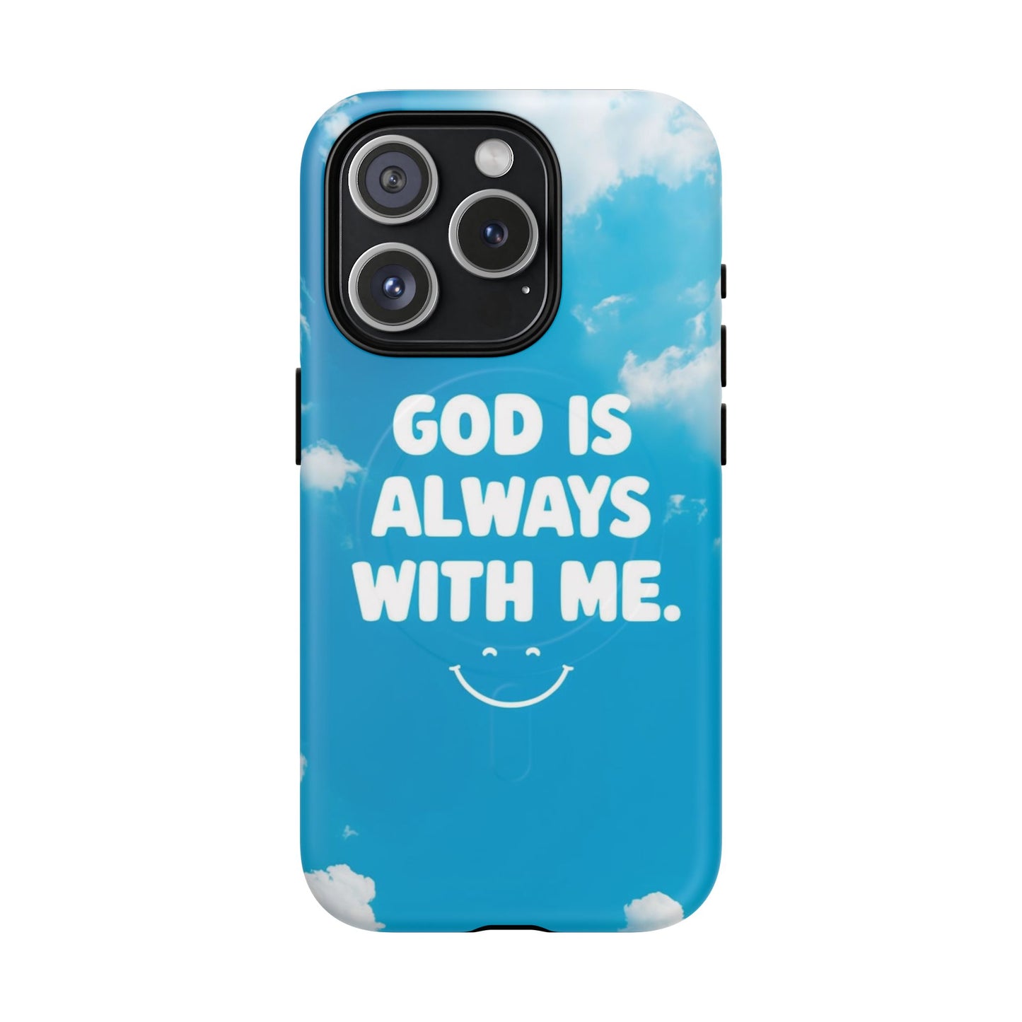 Inspirational Phone Case, God Is Always With Me, Tough Magnetic Cases, Birthday Gift, Spiritual Decor, Everyday Essentials