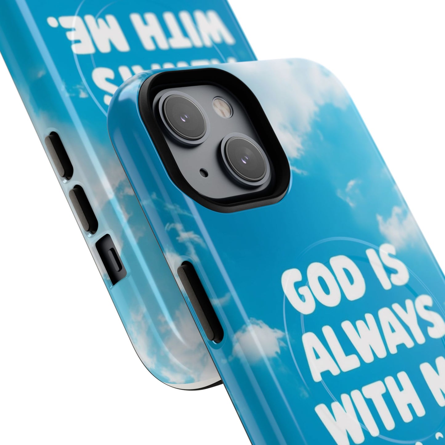 Inspirational Phone Case, God Is Always With Me, Tough Magnetic Cases, Birthday Gift, Spiritual Decor, Everyday Essentials