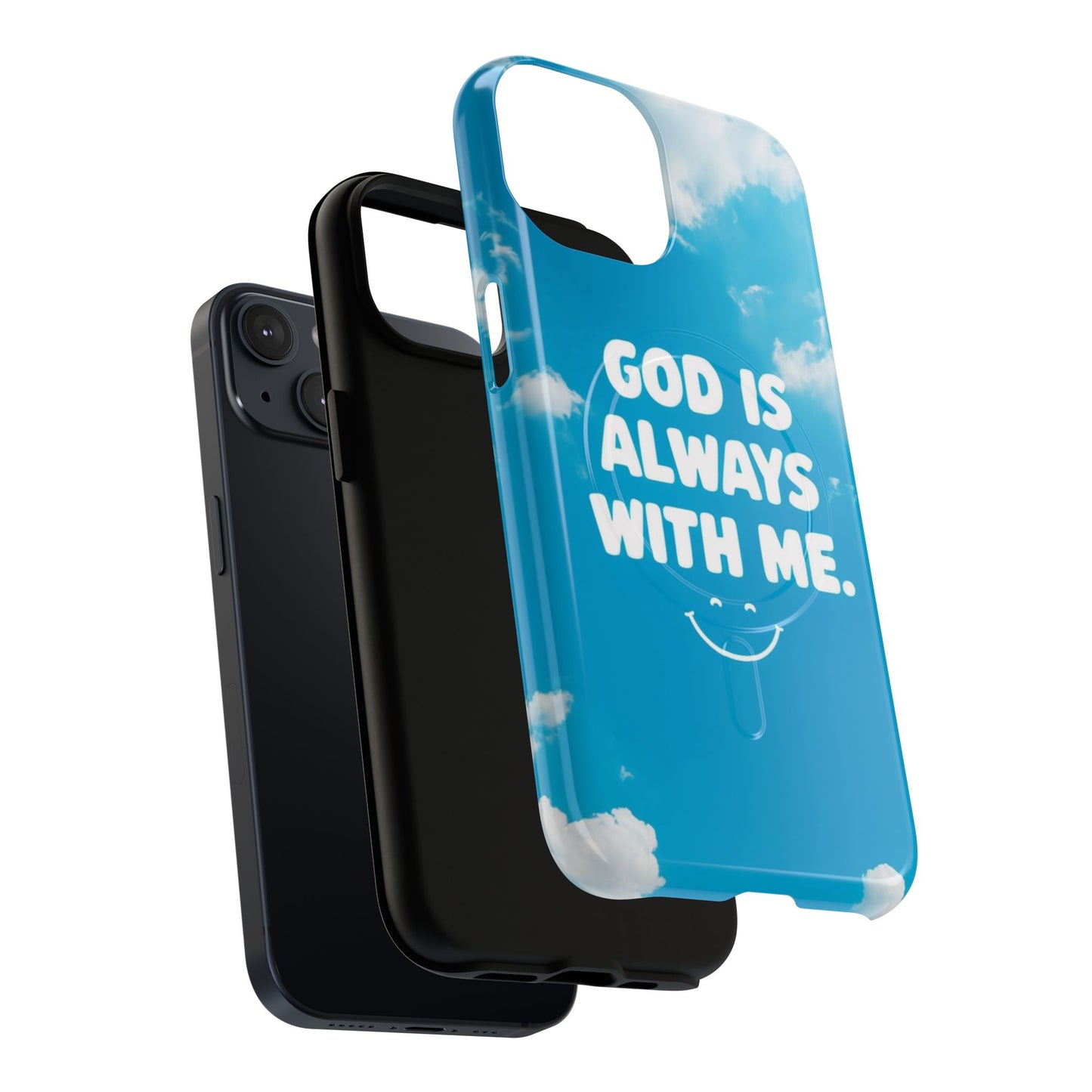 Inspirational Phone Case, God Is Always With Me, Tough Magnetic Cases, Birthday Gift, Spiritual Decor, Everyday Essentials