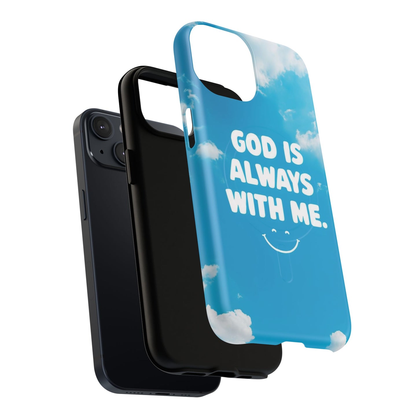 Inspirational Phone Case, God Is Always With Me, Tough Magnetic Cases, Birthday Gift, Spiritual Decor, Everyday Essentials