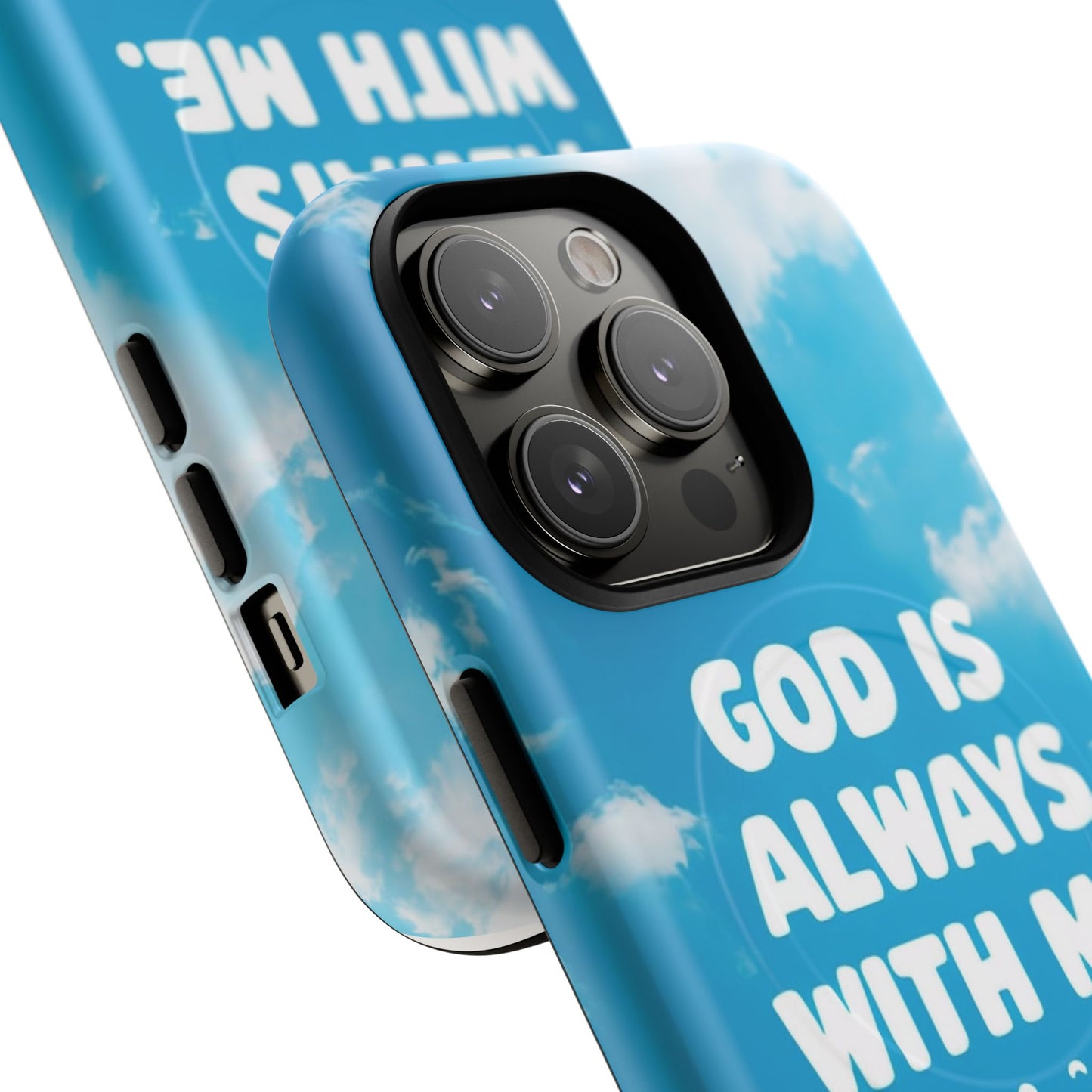 Inspirational Phone Case, God Is Always With Me, Tough Magnetic Cases, Birthday Gift, Spiritual Decor, Everyday Essentials