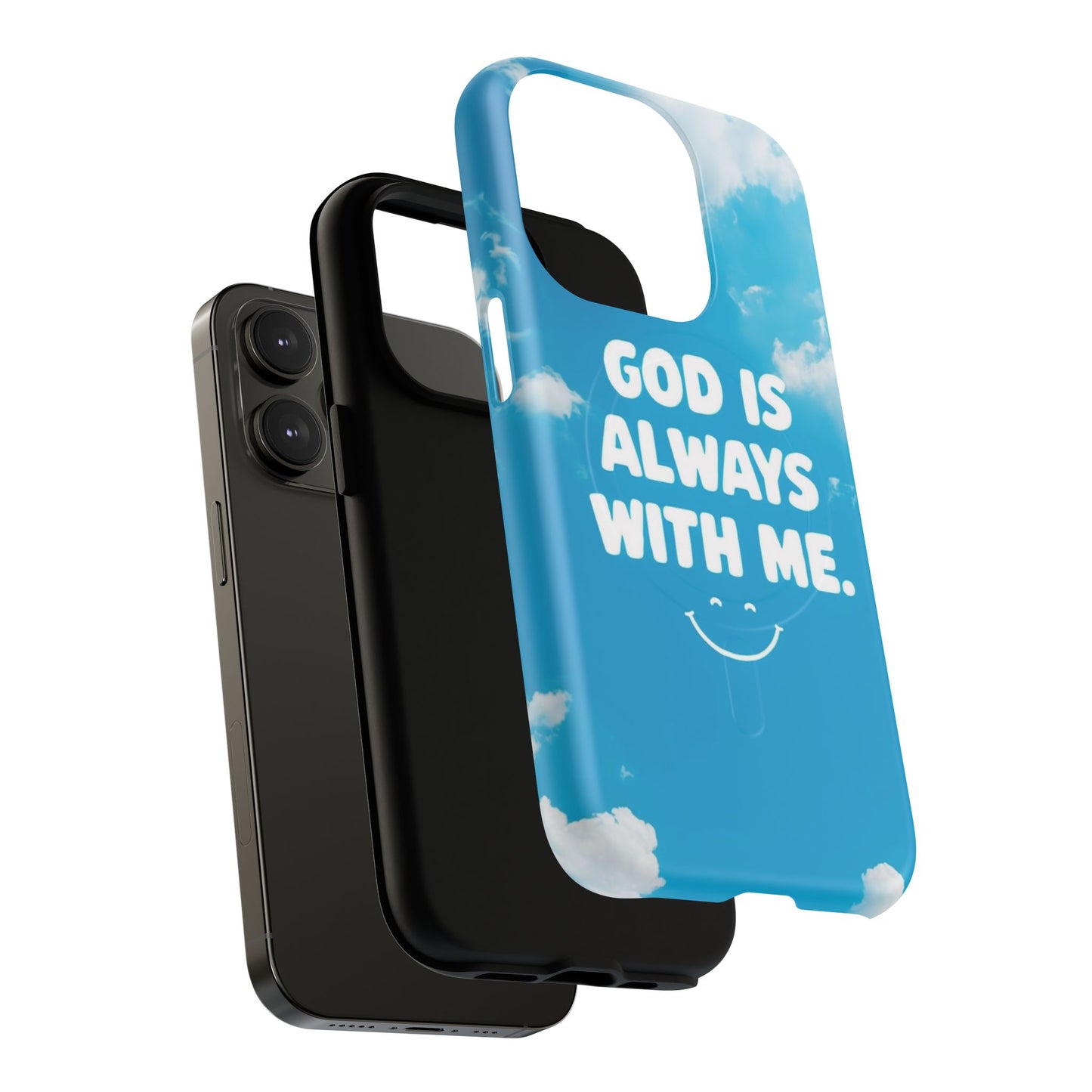 Inspirational Phone Case, God Is Always With Me, Tough Magnetic Cases, Birthday Gift, Spiritual Decor, Everyday Essentials