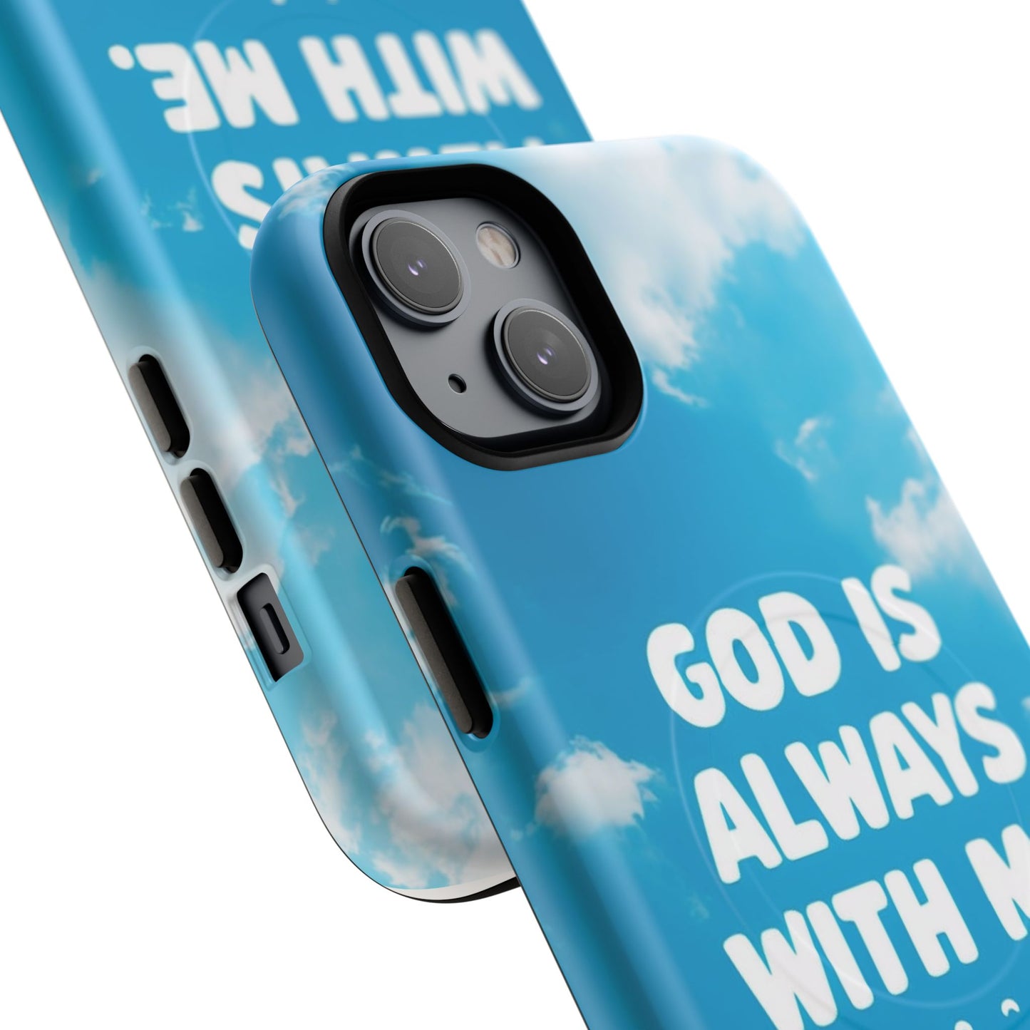 Inspirational Phone Case, God Is Always With Me, Tough Magnetic Cases, Birthday Gift, Spiritual Decor, Everyday Essentials