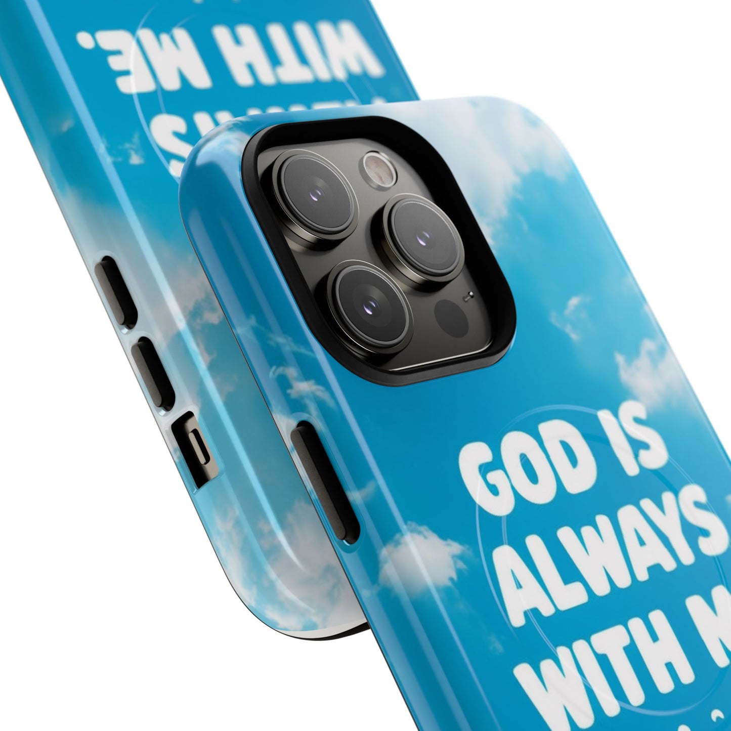 Inspirational Phone Case, God Is Always With Me, Tough Magnetic Cases, Birthday Gift, Spiritual Decor, Everyday Essentials
