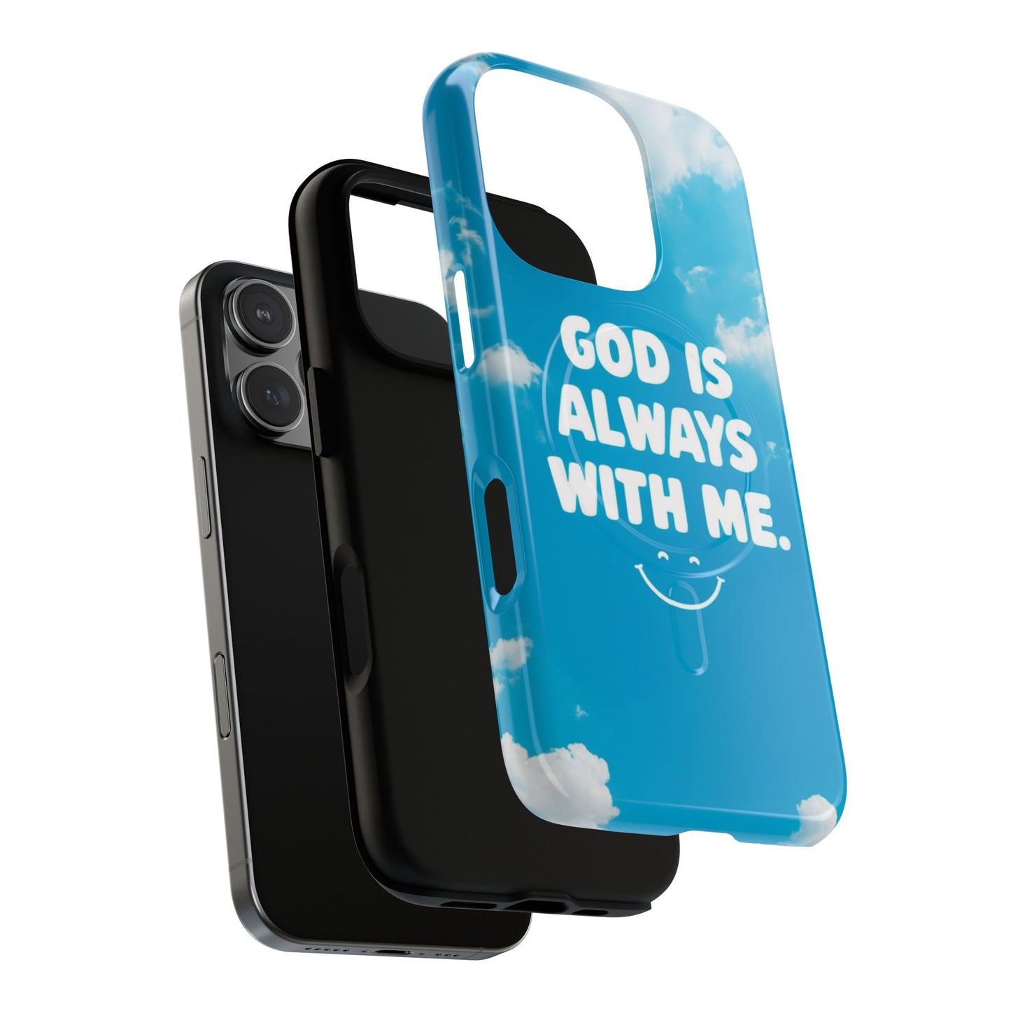 Inspirational Phone Case, God Is Always With Me, Tough Magnetic Cases, Birthday Gift, Spiritual Decor, Everyday Essentials