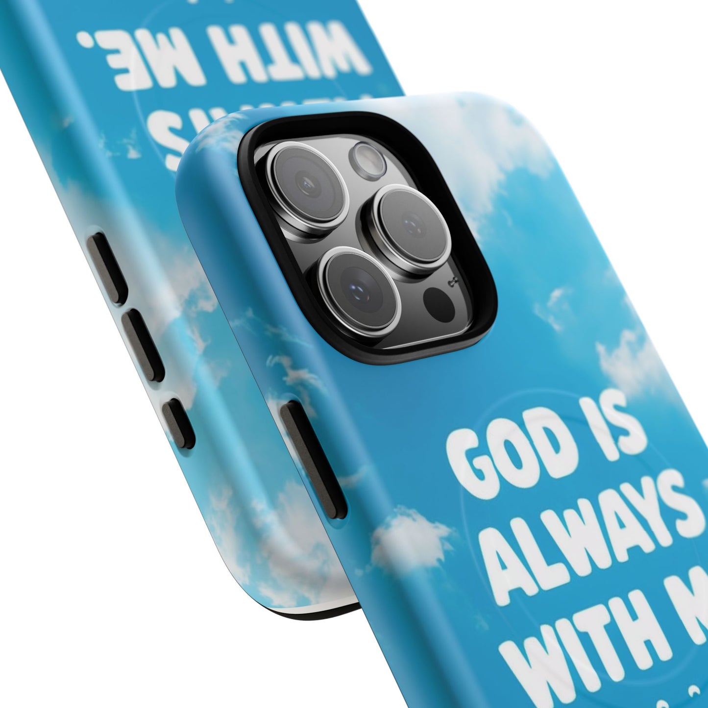Inspirational Phone Case, God Is Always With Me, Tough Magnetic Cases, Birthday Gift, Spiritual Decor, Everyday Essentials
