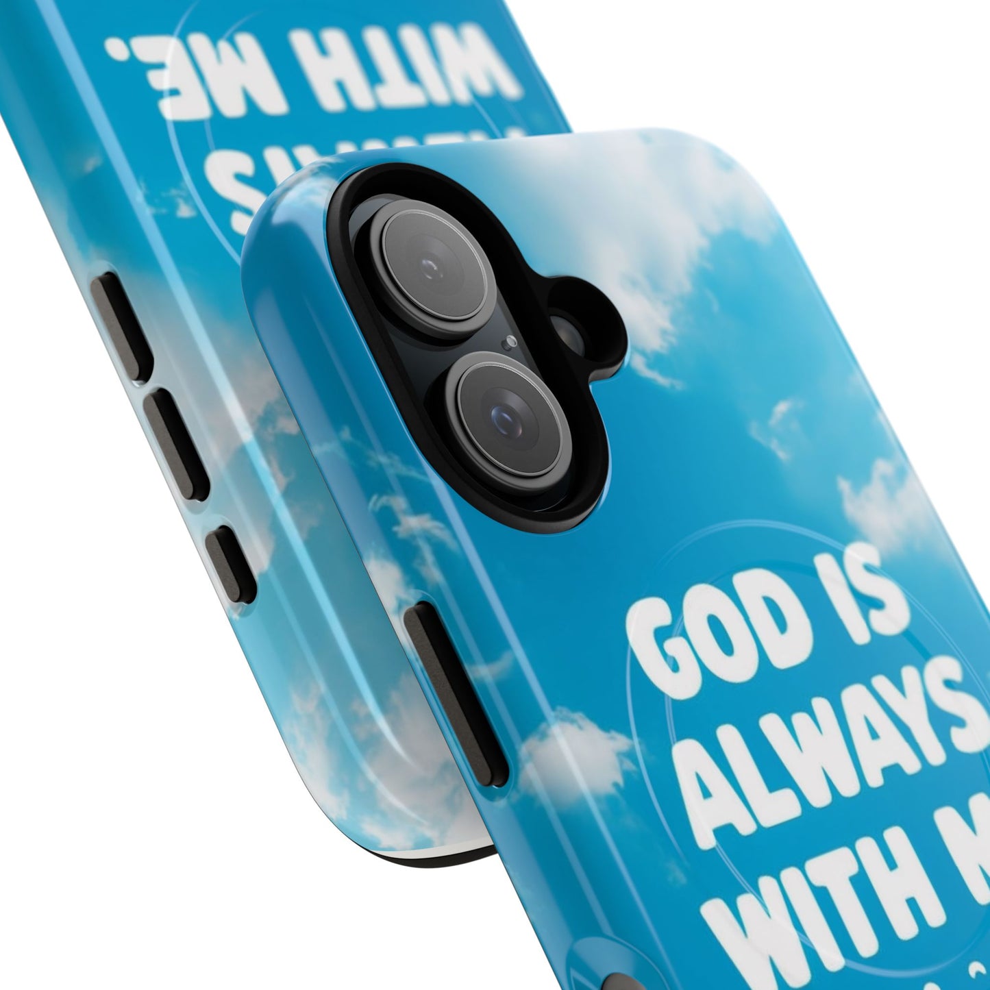 Inspirational Phone Case, God Is Always With Me, Tough Magnetic Cases, Birthday Gift, Spiritual Decor, Everyday Essentials