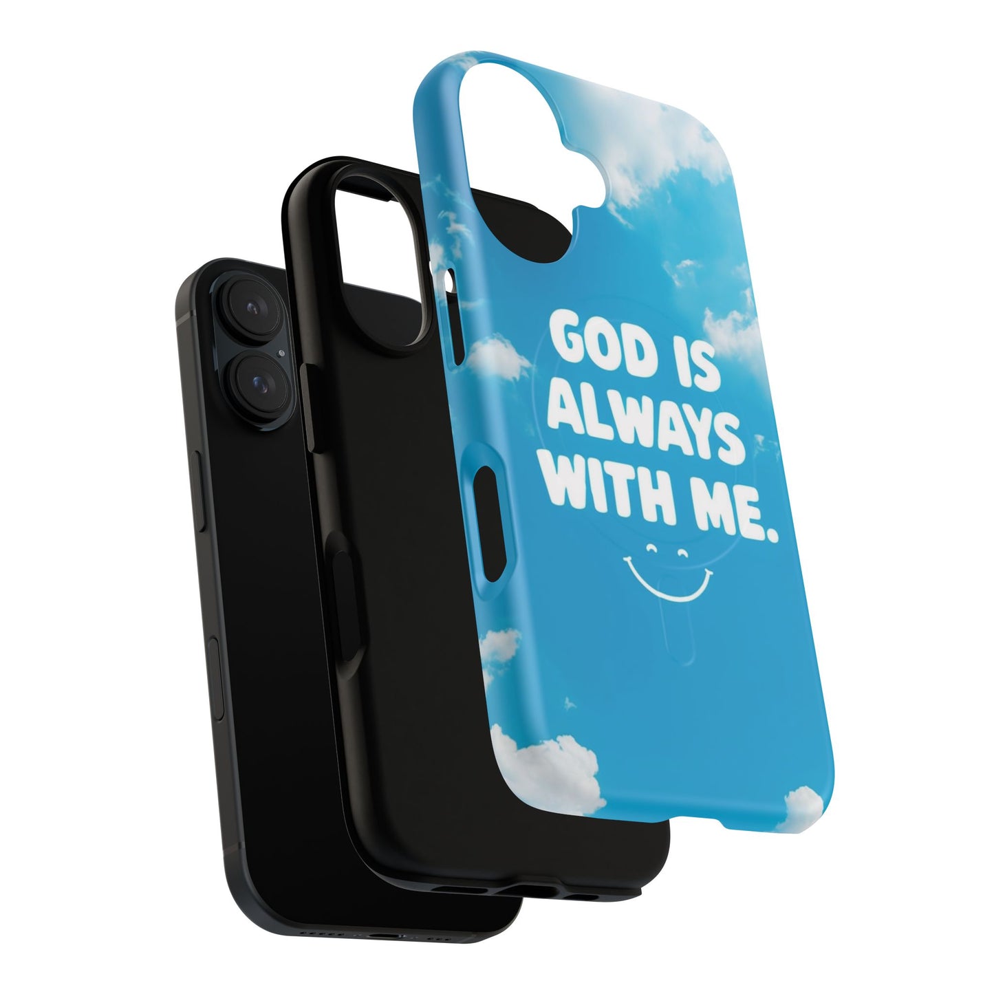 Inspirational Phone Case, God Is Always With Me, Tough Magnetic Cases, Birthday Gift, Spiritual Decor, Everyday Essentials